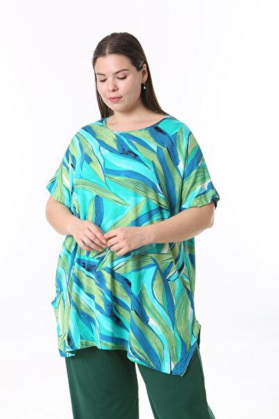 XL Modam تونك نسائي ذو مظهر رقمي كبير الحجم