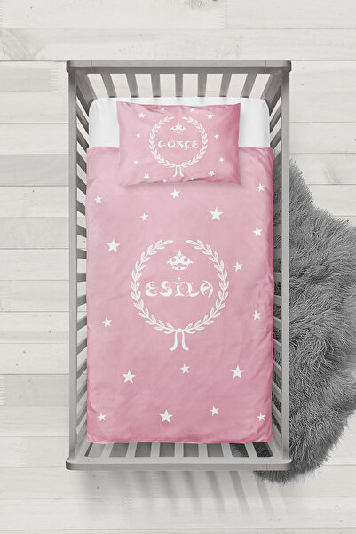 BAMBAŞKA MODA BEBEK İSİMLİ BEŞİK NEVRESİM TAKIMI BİBNT-3042