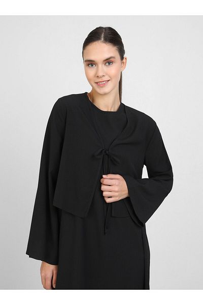 Refka Black Refka Cardigan and Dress Double Set