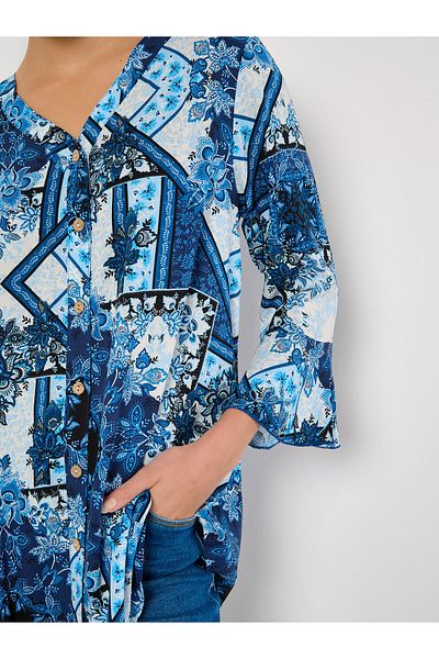 Apricot Bluse mit Schaldruck