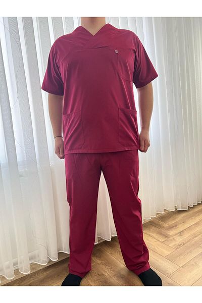 ufuktıp D/114 للجنسين مغلف طوق طبيب ممرضة الطبخ SCRUBS أسفل أعلى البدلة