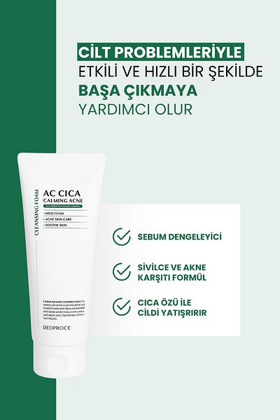 DEOPROCE Ac Cica Soothing - Acne Cleansing Foam