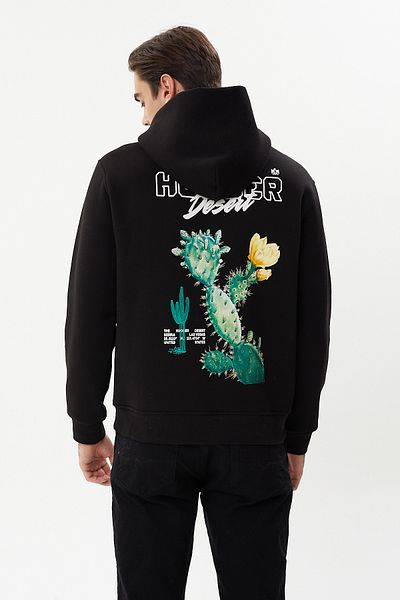 Twister Jeans Esw 2747 Back Printed Hooded 3 Pleats Raster Men's Sweatshirt