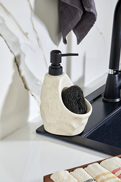 Cooker Seramik Süngerlikli Sıvı Sabunluk – 180 ml | Şık, Pratik ve Hijyenik Ç...