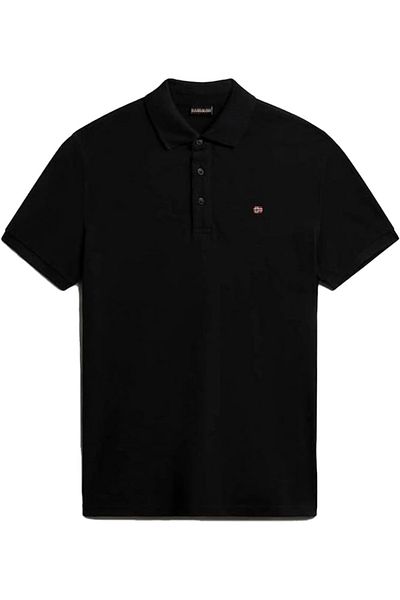 Napapijri Tricou polo negru pro bărbați Napapijri Eolanos 3