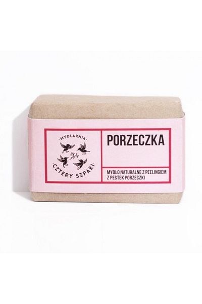 CZTERY SZPAKI ČTYŘI ŠPAČKY Exfoliační mýdlo se semínky rybízu, 110 g