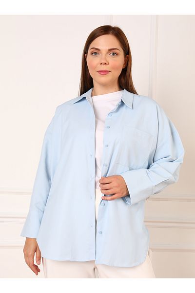ALİA Sky Blue Plus Size Alia Shirt