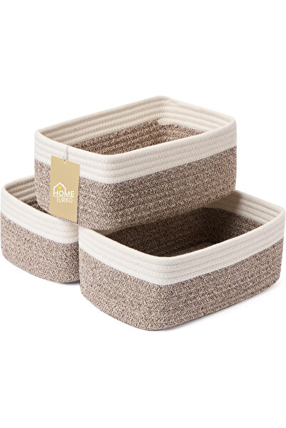 HomeTurko 3'lü Sepet Takımı, Düzenleyici Sepet takımı, Organizer, Bohem Sepet...
