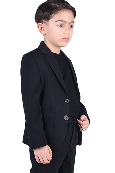 ceocuk Jogger Lace-Up Black Children's Suit