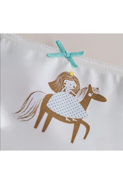 Katia&Bony Girl's Ecru Polka Dot Slip - Pack of 3