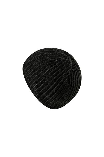 2AS قبعة بوريس سوداء