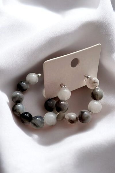 PETEK AKSESUAR Acrylic Hoop Earrings - Stylish and Comfortable
