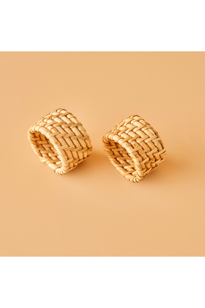 Bella Maison Napkin Ring 2 Pcs Natural (4,5X4,5X3,5 cm)