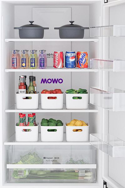 Mowo Home 6-Piece 3.5 Lt Freezer Box - Refrigerator Storage Boxes, Organizer