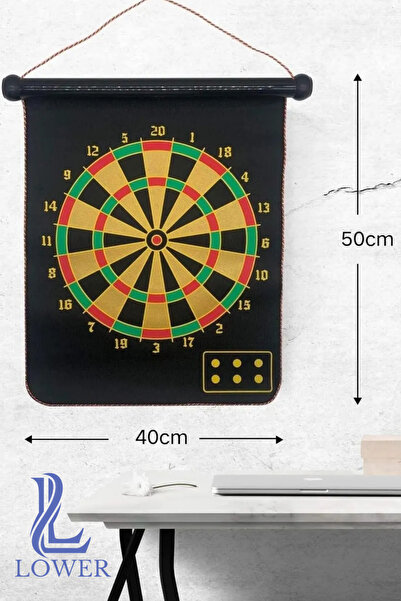 LOWER 6 Oklu Dart Seti Çift Taraflı Manyetik Mıknatıslı Oyun Asmalı Dart Ok Dart Oyunu