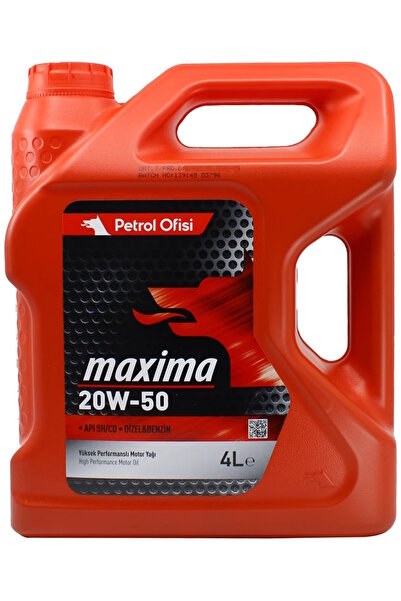 Petrol Ofisi Maxima 20w-50 Motor Yağı Üt: 2025 - Dizel Ve Benzinli Araç Uyumlu