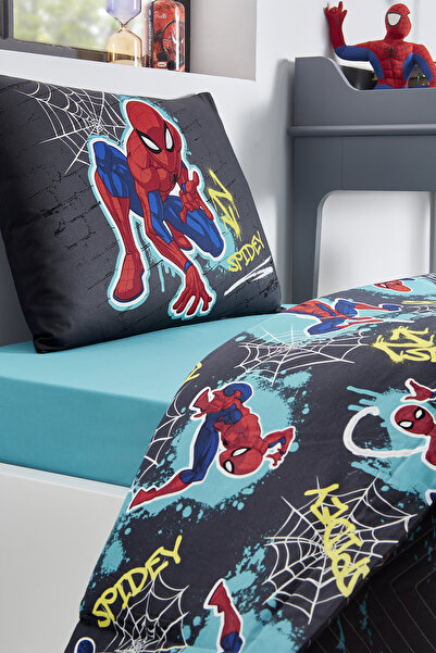 Özdilek Spiderman Street Tek Kişilik Disney Lisanslı Lastikli Çarşaf Kapitone Çocuk Nevresim Takımı