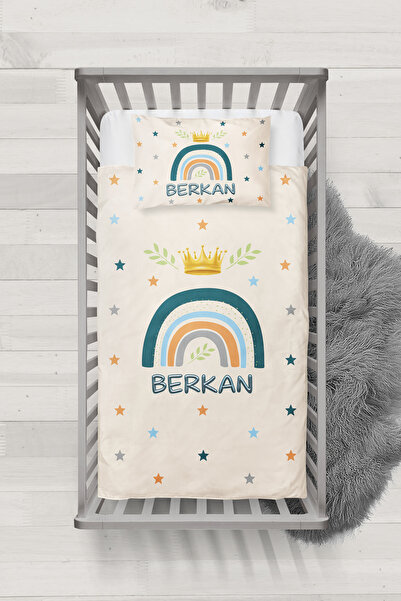 BAMBAŞKA MODA BEBEK İSİMLİ BEŞİK NEVRESİM TAKIMI BİBNT-3078