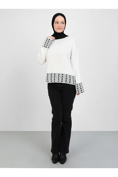 Por La Cara Knitwear Tunic - Bone Detailed - Por La Cara