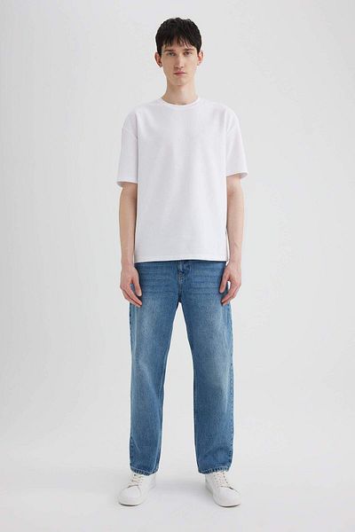 DeFacto Baggy Fit Wide Fit Normale Taille Weites Bein Jeanshose B5783ax24sp