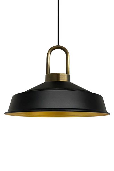 Bamyum Asletl-Lock Industrial Vintage Hängelampe  40 cm, Schwarz Metall Pendelleuchte
