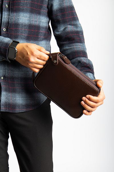 Niki Leather Πορτφόλιο Raul από γνήσιο δέρμα με φερμουάρ