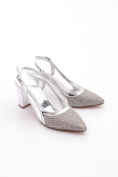 DGN Pantofi cu toc pentru femei Silver Mirror - 218612621