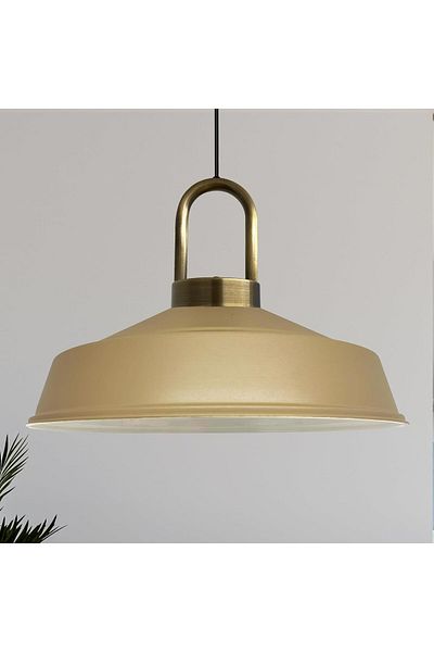 Bamyum Asletl-Lock Industrial Vintage Hängelampe  40 cm, Beige Metall Pendelleuchte