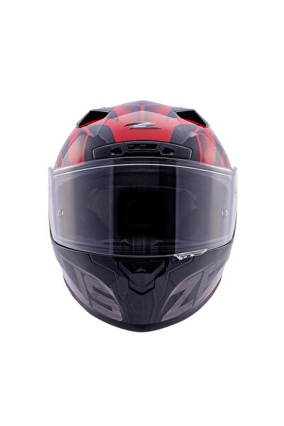 ZEUS ZS-826 Pearl Black Red BK3 Kapalı Kask