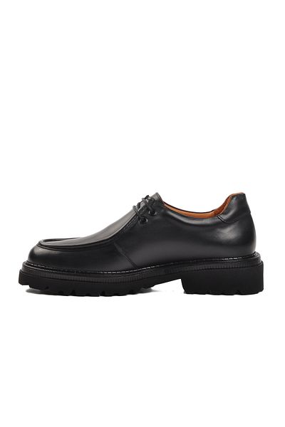AYAKMOD Pantofi casual pentru bărbați din piele naturală neagră