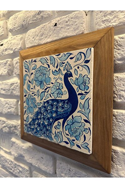 woodhomeworks Solid Framed Natural Stone Marble Table Board 26X26 cm