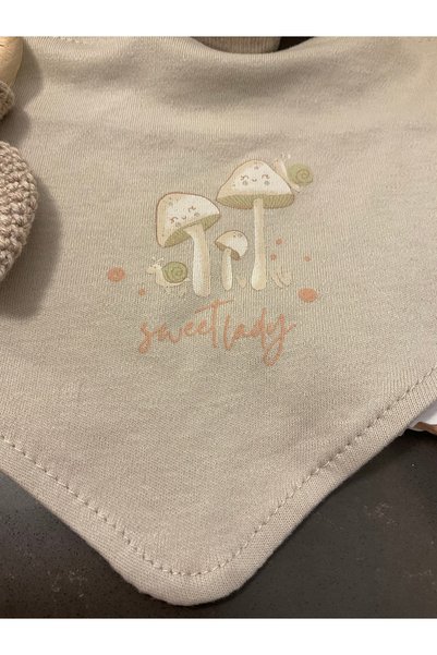 Bibaby 100% Organic Cotton Baby Scarf Bib Bibaby with Snap Fasteners 0-3 Years Old Breathable, Antiallergic