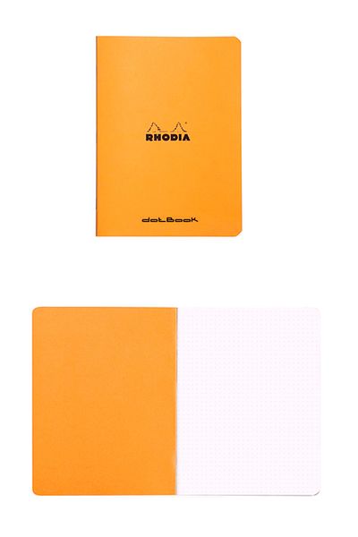 GLANCE Rhodia, Caiet cu puncte cu puncte Copertă portocalie, A5 148x210 mm 48 coli
