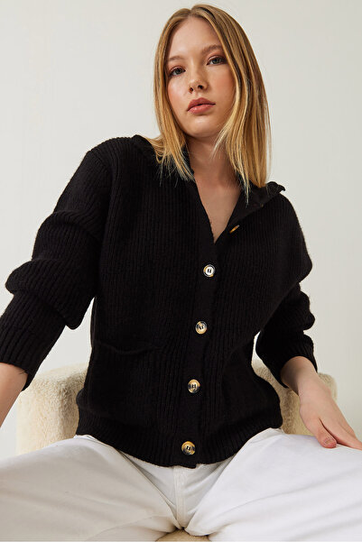 Bianco Lucci Women's Thessaloniki Knitted Pocket Knitwear Cardigan 20246941