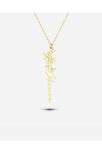 MEKS JEWELS Gümüş İsimli Aralık Ayı Doğum Çiçeği Kolyesi