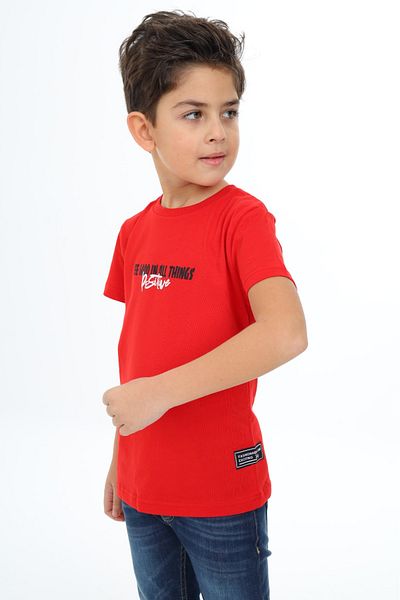 Toontoy Boy's Positive Printed T-Shirt