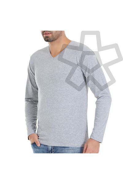 YILDIZ ΜΑΚΡΥΜΑΝΙΚΟ ΒΑΜΒΑΚΙ Lycra T-SHIRT ΣΩΜΑ ΓΚΡΙ ΑΣΤΕΡΙ KOD352
