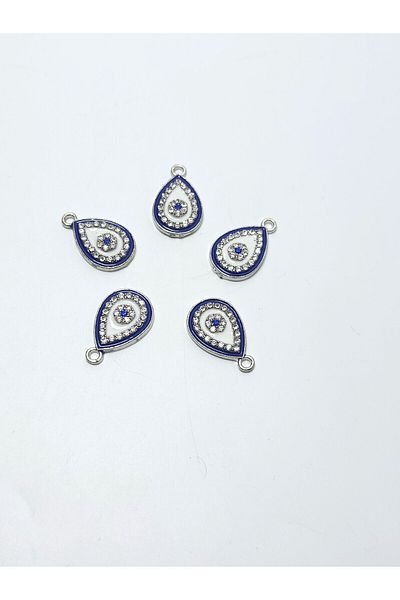 Yüksel Boncuk Drop Cut Evil Eye Bead Μοντέλο Μεταλλικό Επιμεταλλωμένο Υλικό Κοσμήματος Χόμπι (1 ΣΥΣΚΕΥΑΣΙΑ 5 ΤΕΜ.)