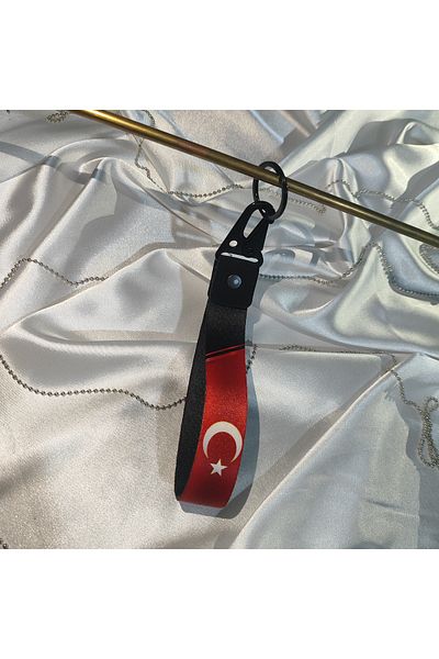 CEBECİOTO Moon Star Flag Engine Cloth Keychain Quality Auto - Moto Accessory 19 cm