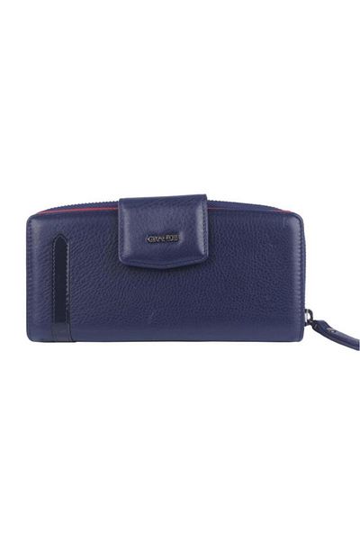 Grande Navy Blue Genuine Leather Women's Wallet - 2714