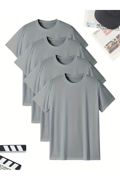 Karatopak 4-Piece Unisex Oversize Basic T-Shirt