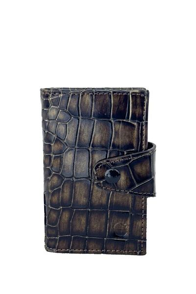 Grande Men's Brown Genuine Leather Card Holder - 827