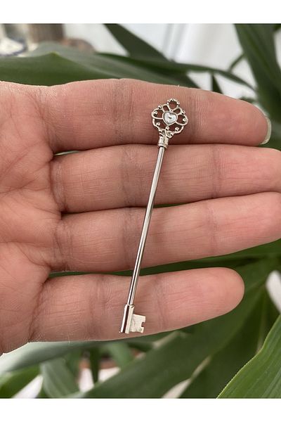 Karınca Piercing Key Lock Elite Industrial Ear Bridge Rhinestone Piercing