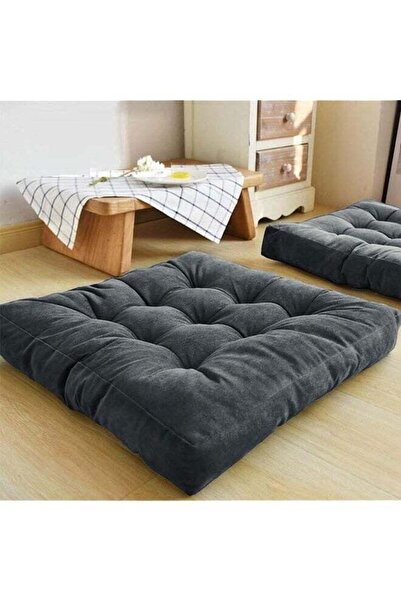 House One Square Soft Velvet Decorative Cushion Attractive Colors - Dark Gray
