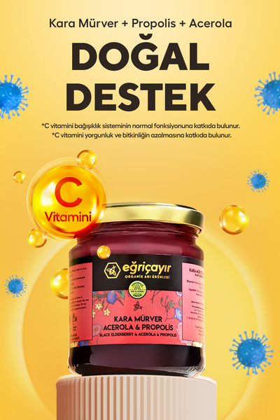 Eğriçayır Kara Mürver, Acerola Ve Propolis Karışımı 225 gr
