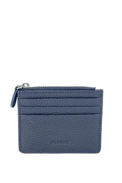 Grande Navy Blue Genuine Leather Men's Wallet - 820