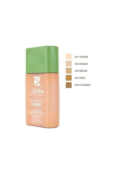 BioNike Defense Cover Corrective Fluide Foundation Spf30 40 ml - No: 105 Cognac