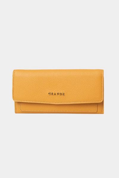 Grande Yellow Genuine Leather Women's Wallet - 2801