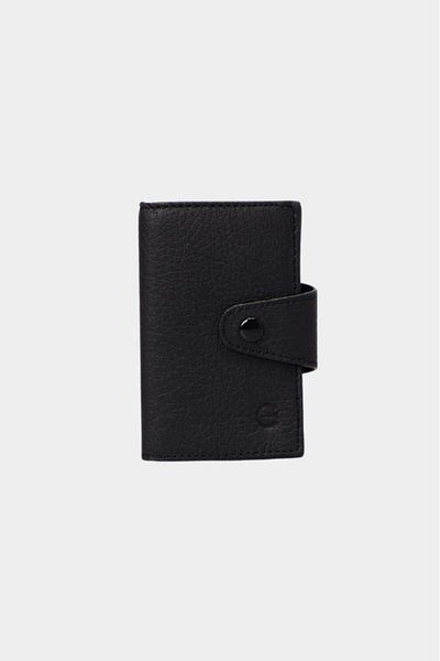 Grande Men's Card Holder - Genuine Leather, Black, Model 827