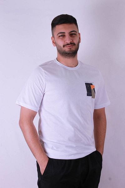 trender Trust - Yourself Print Tricou alb pentru bărbați